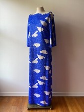 Vintage  Kimono Style Blue And