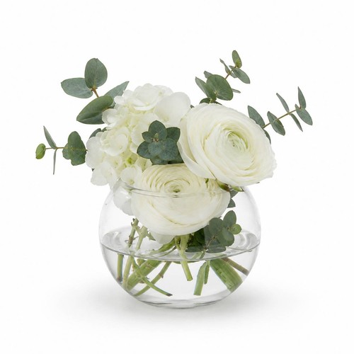 Clear glass flower vase floral - clear,