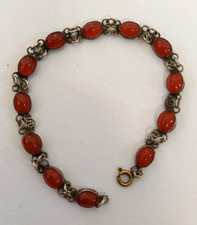 Silver Carnelian Bracelet