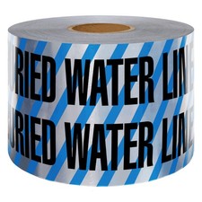 Presco U.S. Made Underground Detectable Tape: 6 in. x 1000 ft. CAUTION BURIED WA