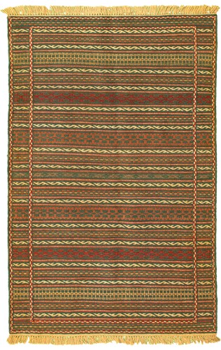 Vintage hand woven area - woven,