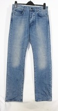 Aquascutum London Mens Jeans 32L W32" L35" Blue Button Closure
