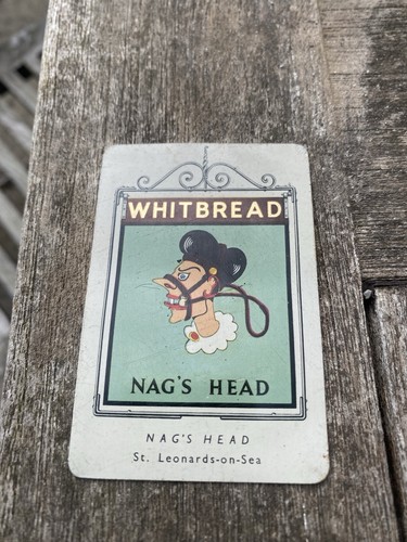 Whitbread metal cards nags - metal,