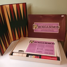 Backgammon Board Game with Wooden Pieces - Complete