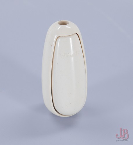 Vintage white bakelite pear - white,