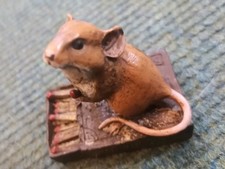 Lovely Vienna Bronze Mouse In A Box Of Swan Vesta Matches Signed Franz Bergman