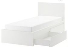 IKEA White Single Bed Frame