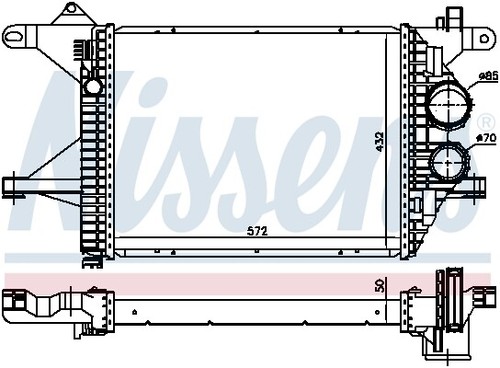 96976 nissens intercooler for - intercooler,