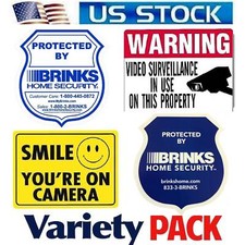 Mixed Lot 4 Home Window security Alarm+Surveillance Camera Warning Stickers Set