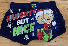 Family Guy Xmas boxer shorts briefs Underwear M Navy Blue Xmas New Xmas Gift 