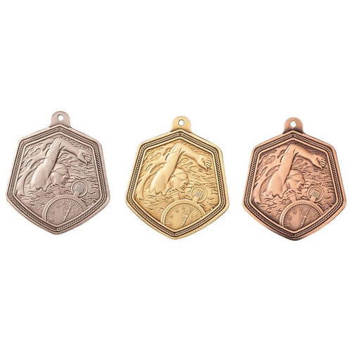 Swimming falcon gold silver - swimming,