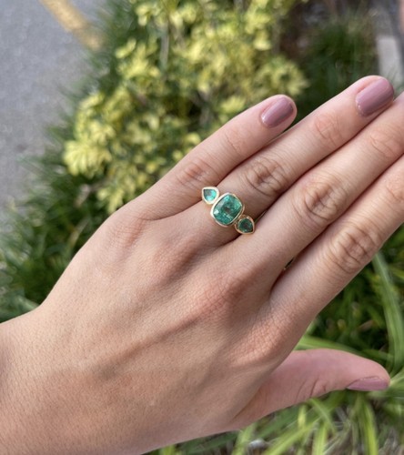 14k solid gold - solid, emerald