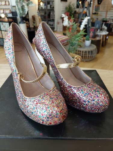 Topshop high heel gliter shoes - high,