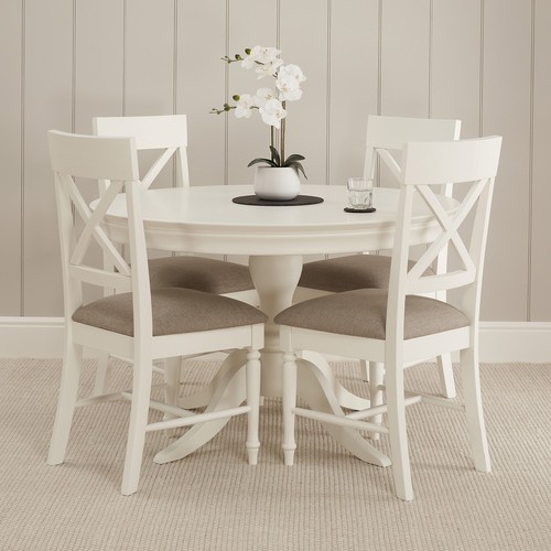 Wilmslow white round dining - round,