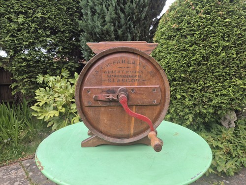 Antique oak barrel butter - antique,