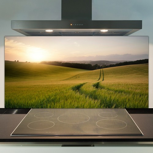 Glass kitchen splashback tile - kitchen,
