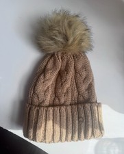 New Lipsy Beige Bobble Hat