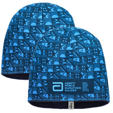 Abbot World Marathon Majors Beanie BOCO Blue Adult Running Knit Hat - New