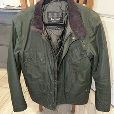 Green Barbour jacket worn a