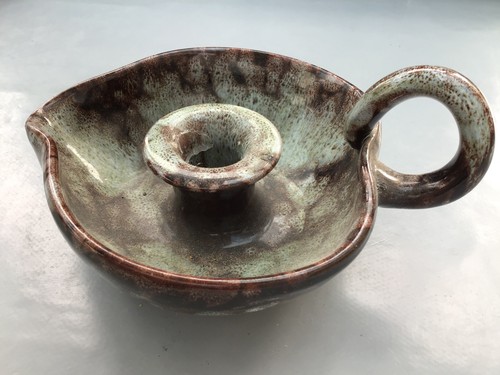 Ewenny pottery candlestick - ewenny,
