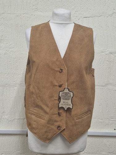 Real suede leather waistcoat - real,