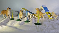 Schleich dog agility set with 4 dogs A