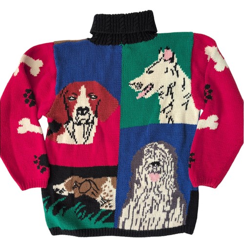 Vintage womens dog sweater - womens,