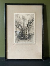 F ROBSON SIGNED ETCHING OF
