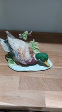 Vintage Saxony Mallard Duck Figurine Ornament Circ 1990s Ceramic