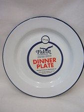 2 x Falcon White Enamel Round