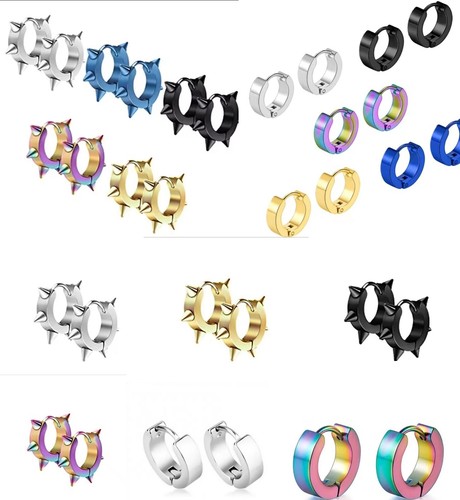 Pair unisex hoops stainless - unisex,