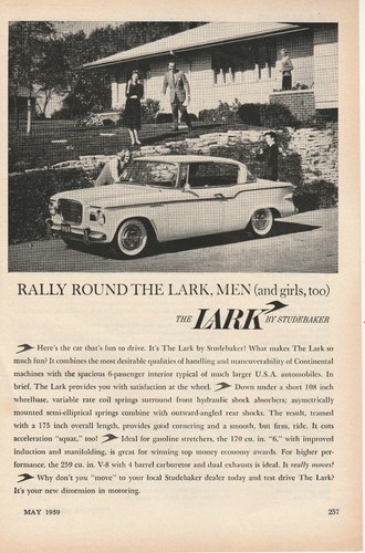 Studebaker lark print rally - studebaker,