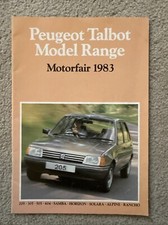 Peugeot Talbot Range Brochure 1983 - 205 305 505 604 Samba Horizon Solara Alpine