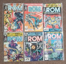 Rom Spaceknight #20, 21, 25, 26, 27, & 28 - Marvel Comics 1981 Series - Job Lot