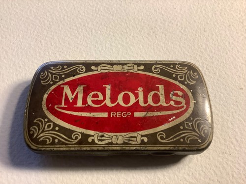 Vintage meloids tin - 'meloids',