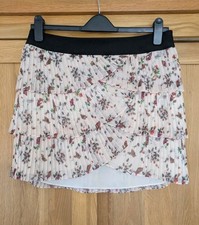 Ted Baker London Floral Insect Butterfly Pleated Tiered Skirt Ted Size 4 /UK 14