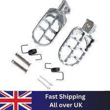 SILVER ALUMINIUM PIT BIKE FOOTPEGS fits 50cc 110cc 125cc PITBIKES