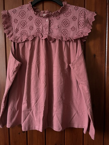 Pink sleeveless top frilly - pink,