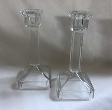 Vintage Pair of Clear Glass