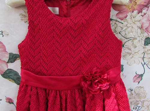 Red embellished party - embellished,