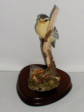 WILDTRACK, BLUE  TIT  ON  TREE  STUMP , 1991. Made in Scotland, Very Rare, Mint.