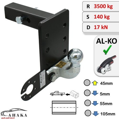 Heavy duty towbar adapter - heavy, 2“