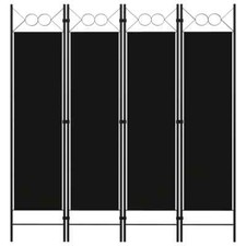4-Panel Room Divider Black