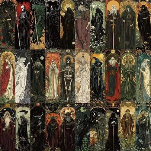 Gothic tarot bookmarks - gothic,