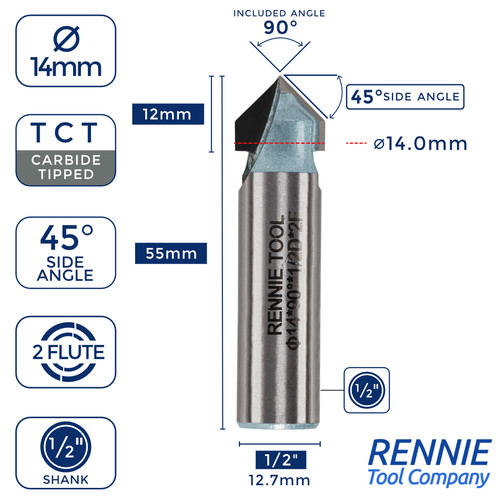 14mm degree 2 tct - x, 45