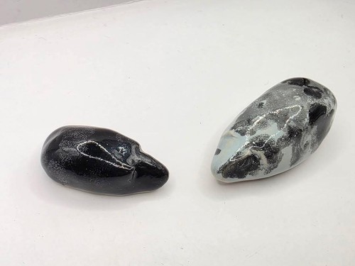 Two mini ceramic - two, guineapigs