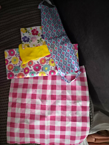 Doll bed bedding set - bedding, fabric