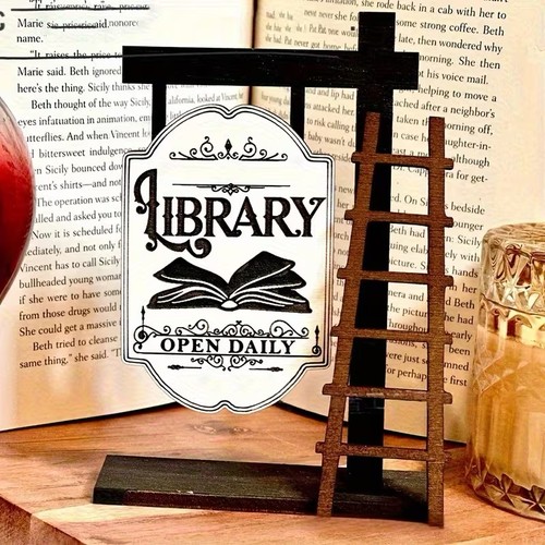 Mini vintage wooden library - mini,