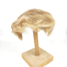 Vintage blonde mohair doll wig, 13" to 14", short hair