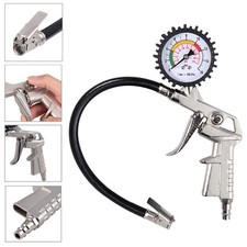 Compressor Air Tyre Inflator Gun Gauge Meter Garage Tool 220PSI 16Bar Compressed
